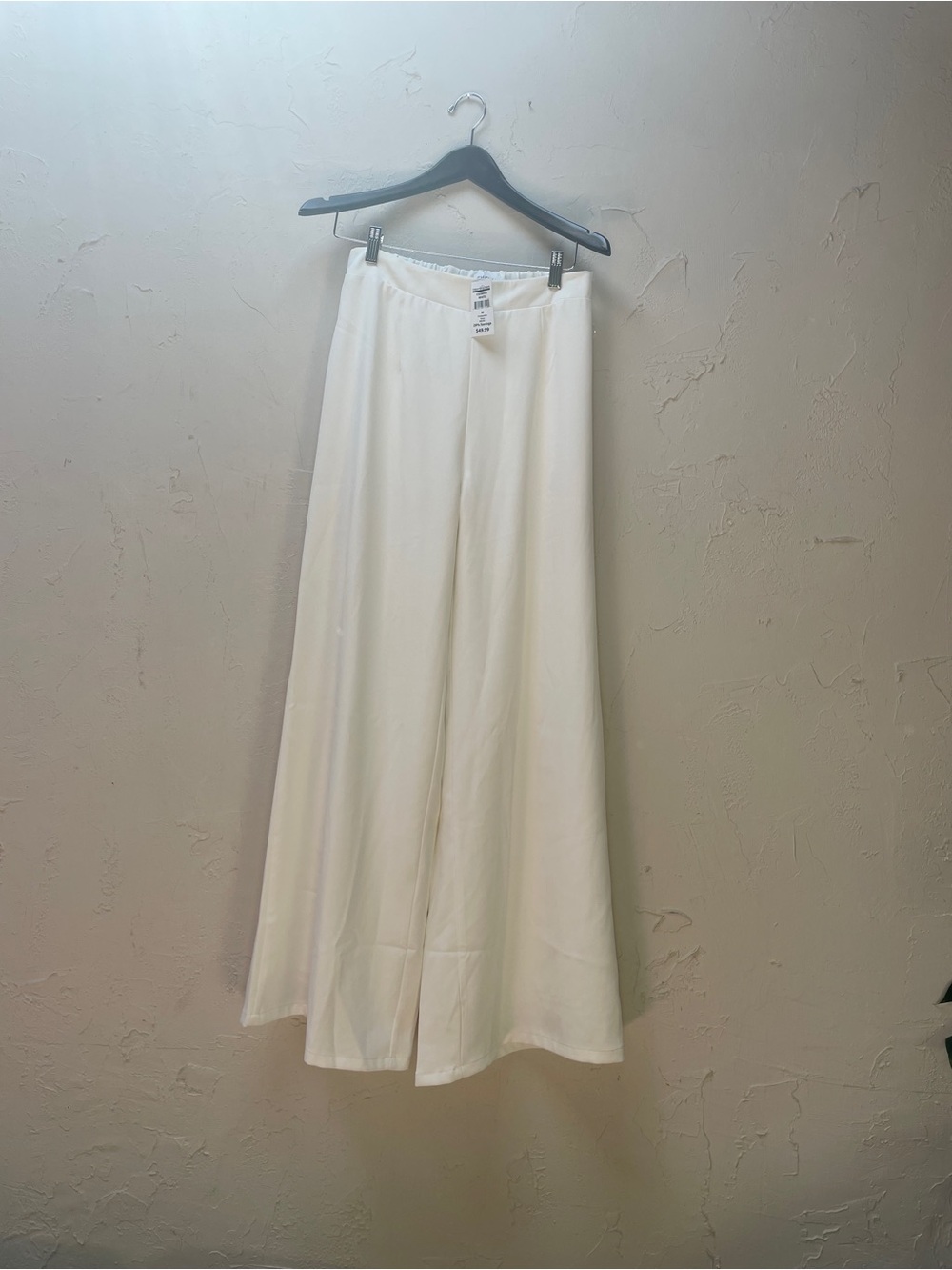 Chicways (from Bloomingdale's) White High-Waist Wide-Leg Pants